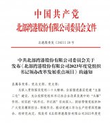 工作项目化 任务具体化 | 北港股份发布2023年党组织书记领办重点项目